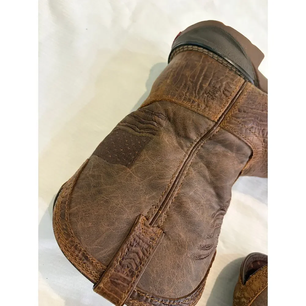 Durango Distressed Flag Western Boot Acorn Kids Size 3 Boys 8